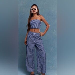 Misguided set - bra top and wide leg pants